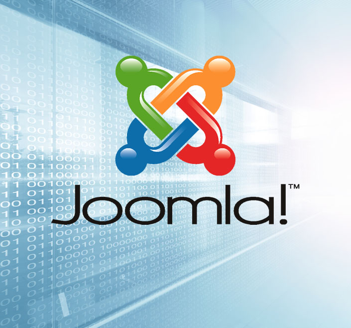 Heller Hintergrund mit Joomla Logo.